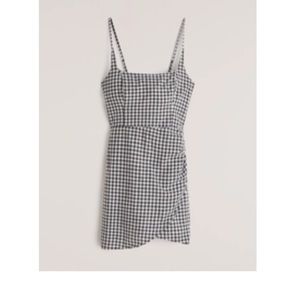 Abercrombie black gingham mini dress